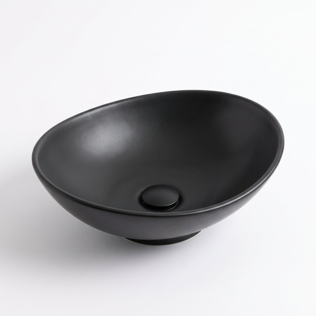Vasque Salle de Bain | Ovale Noir | oryabain