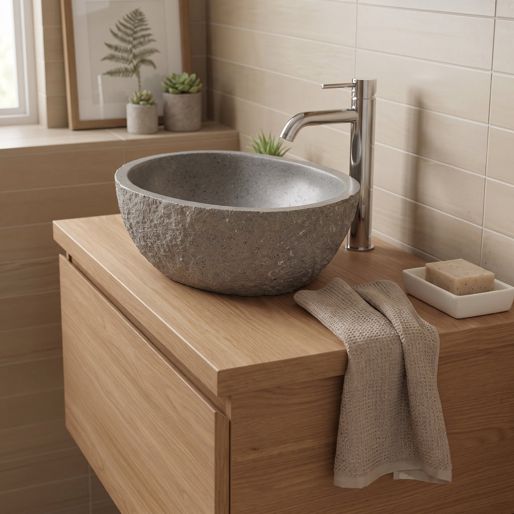 Vasque Salle de Bain | Ovale en Pierre | oryabain
