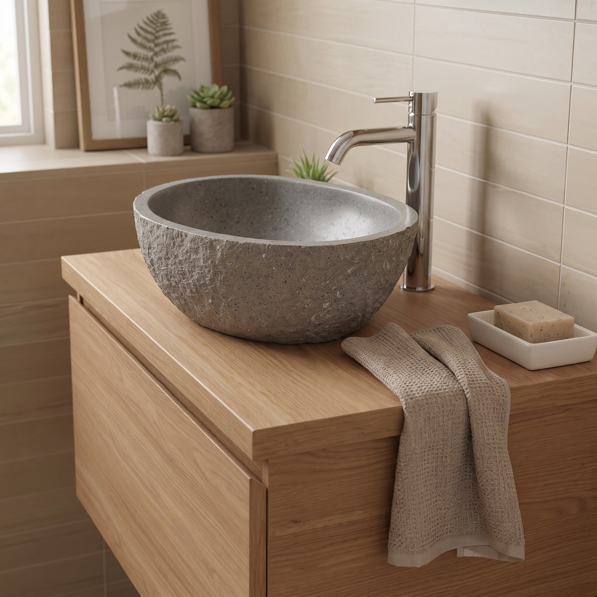 Vasque Salle de Bain | Ovale en Pierre | oryabain