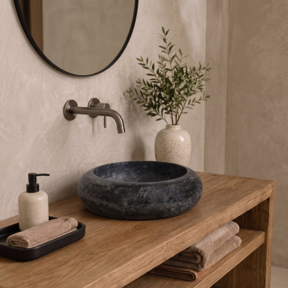 Vasque Salle de Bain | Ronde en Marbre | oryabain